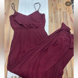 Women’s Full Length Burgundy Maxi Dress